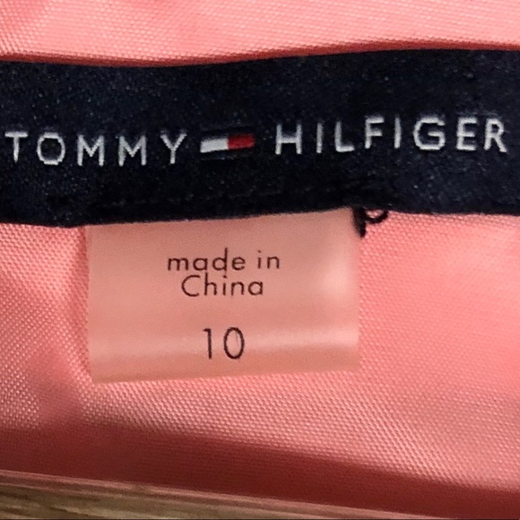 Tommy Hilfiger Coral Pleated Cocktail Dress Sz 10 - Picture 5 of 6